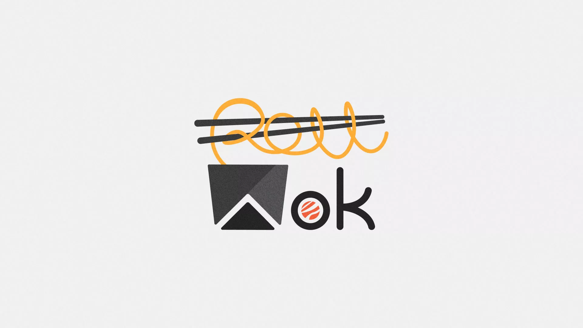 Разработка логотипа суши-бара «Roll Wok Club» в Черемхово